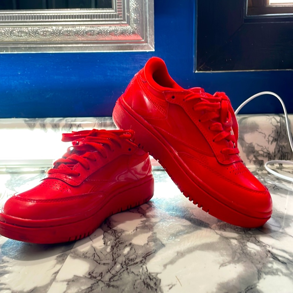 Reeboks classic bright red